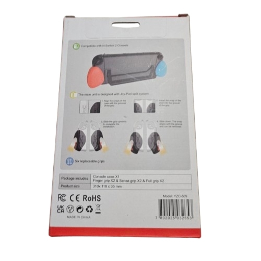 Gaming Console Grip Set with Red and Blue Accents